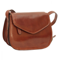 Old Angler Schultertasche Leder Braun